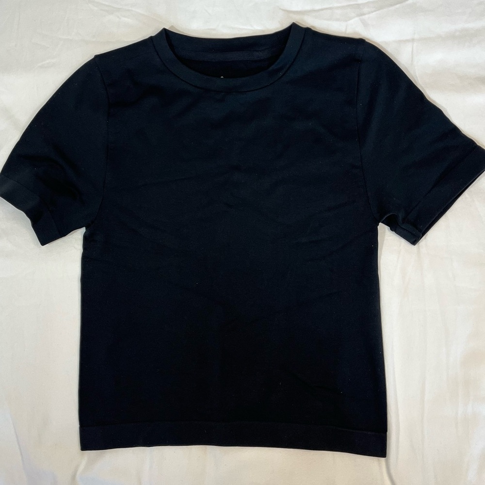 A New Day Black Cropped Classic T-Shirt Top Women’s Small